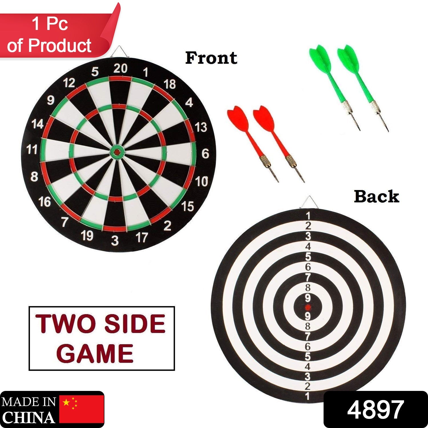 Dart board with darts included - portable dart board
