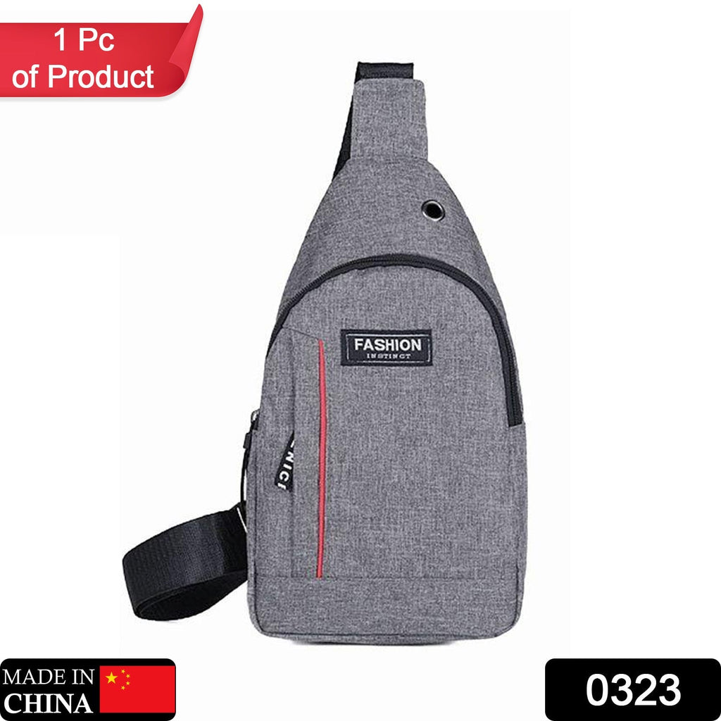 Grey crossbody bag with USB charging feature - Anti-Theft Crossbody Bag pack with USB Charging