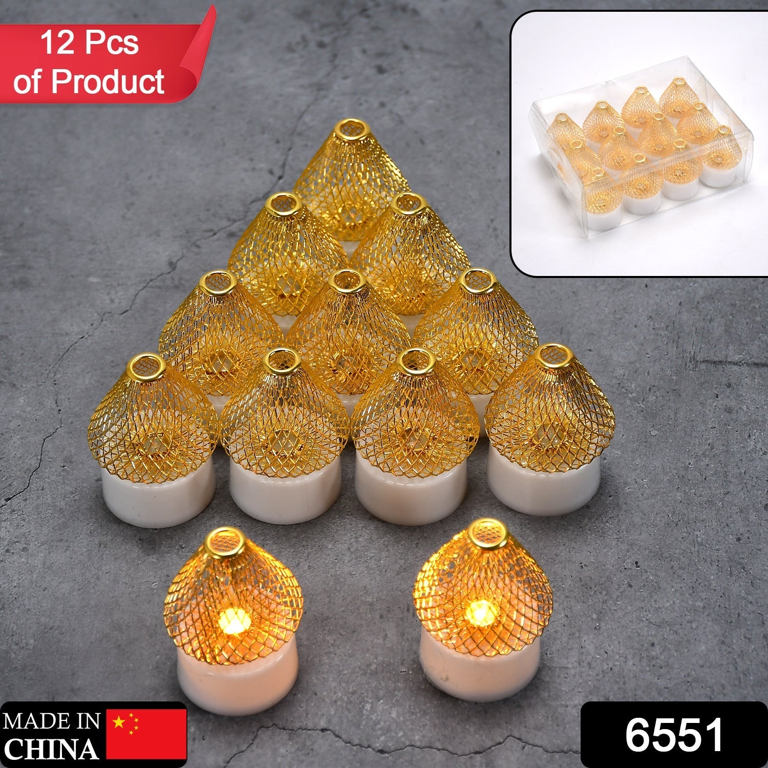 LED Tealight Candles - 12Pcs Flameless LED