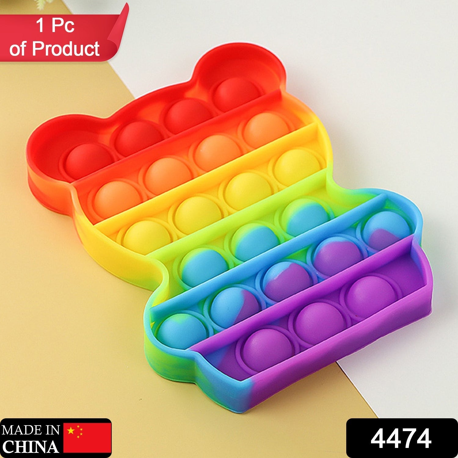 Rainbow Bear-shaped Fidget Toy