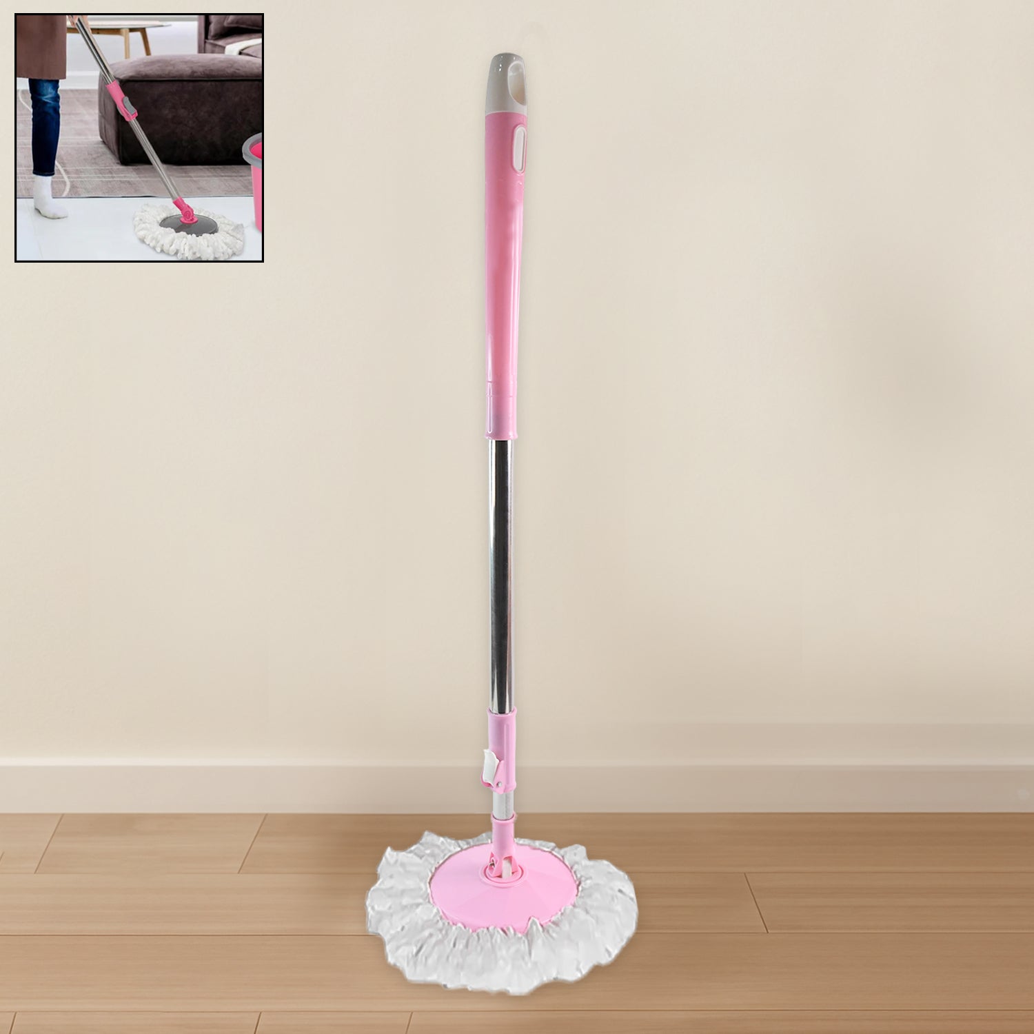 Stainless Steel 360 Degree Rotating Microfiber Mop