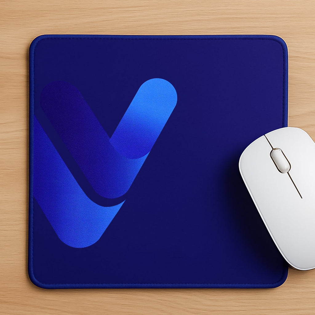 Gaming Mouse Pad featuring a blue abstract design, waterproof and skid resistant, ideal for gaming and office use.