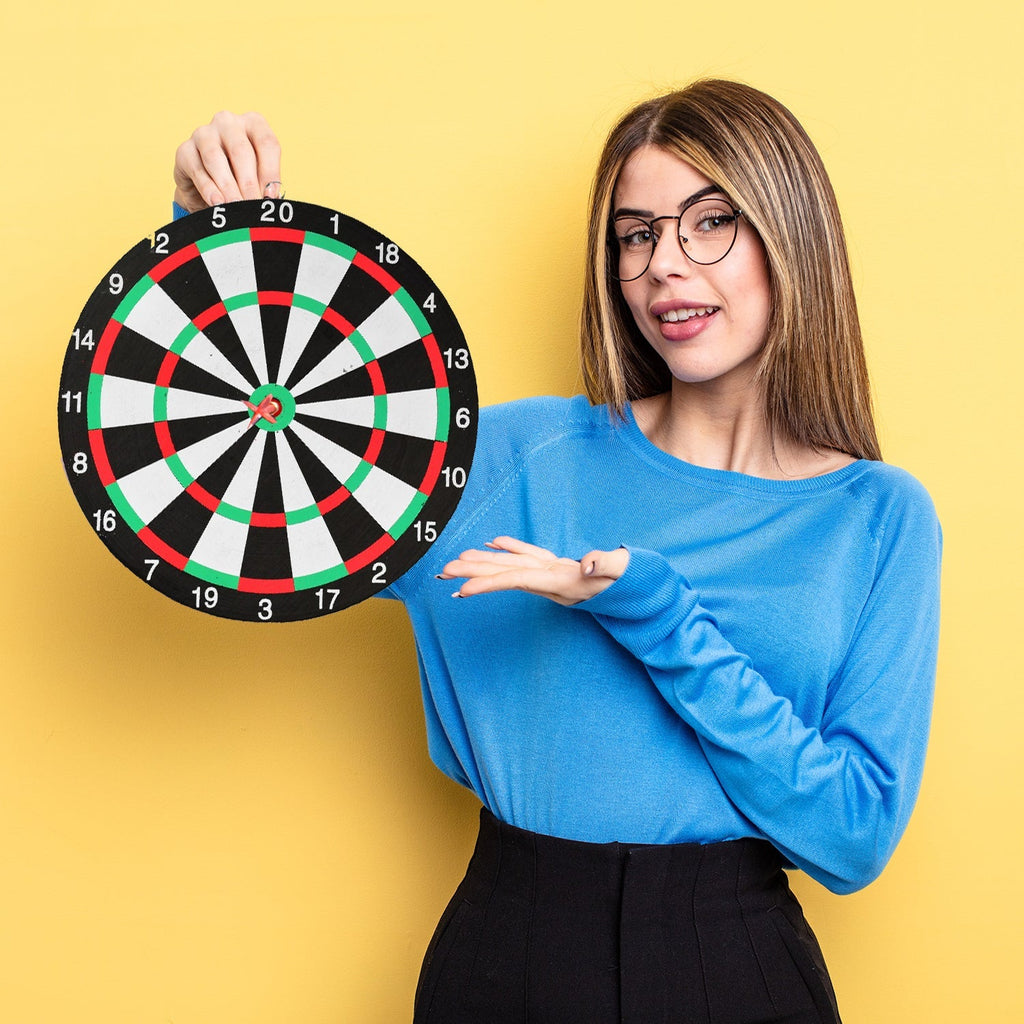 Dart board with scoring areas - portable dart board
