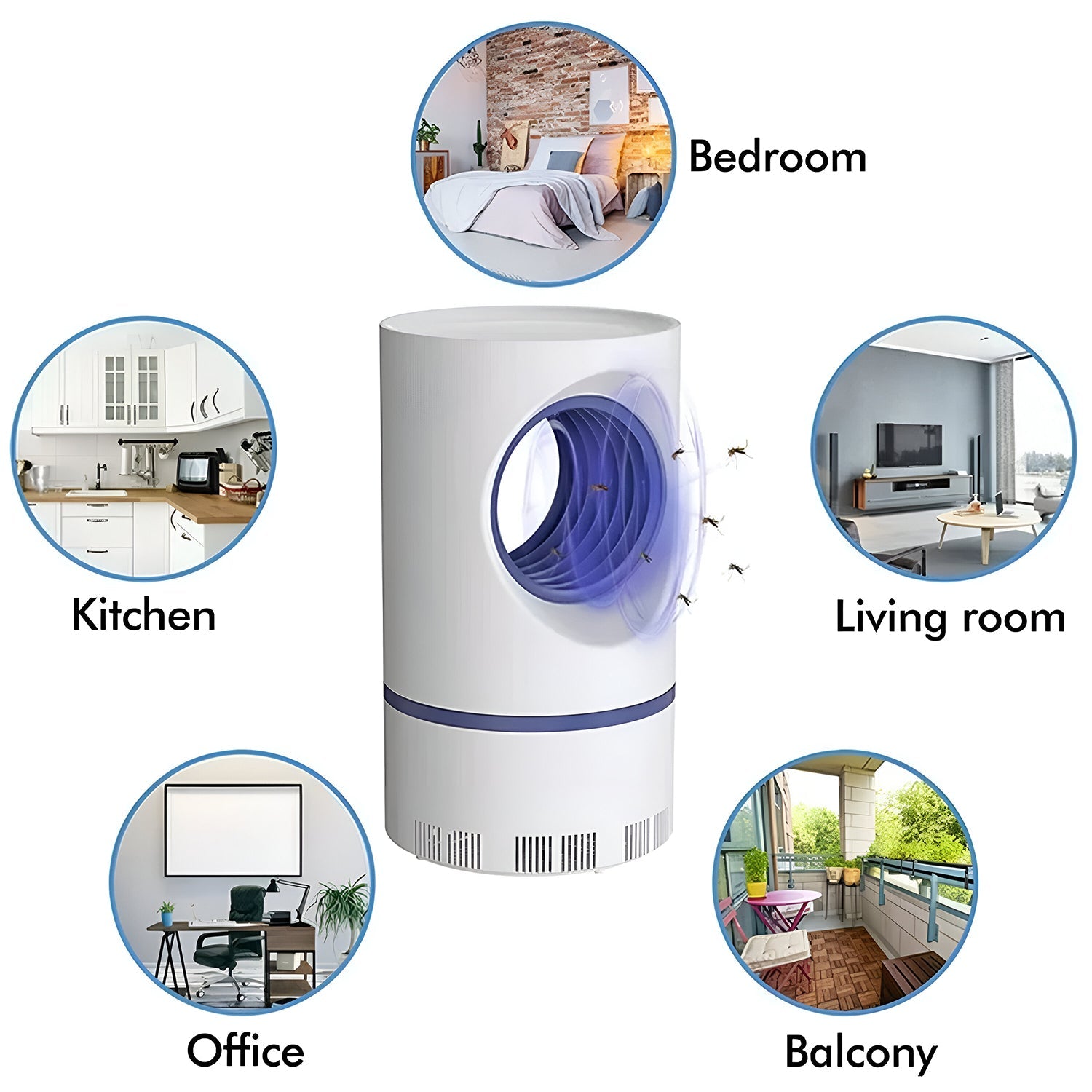 Features of Electric Mosquito Zapper shown 