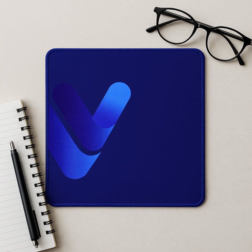 Gaming Mouse Pad featuring a blue abstract design, waterproof and skid resistant, ideal for gaming and office use.