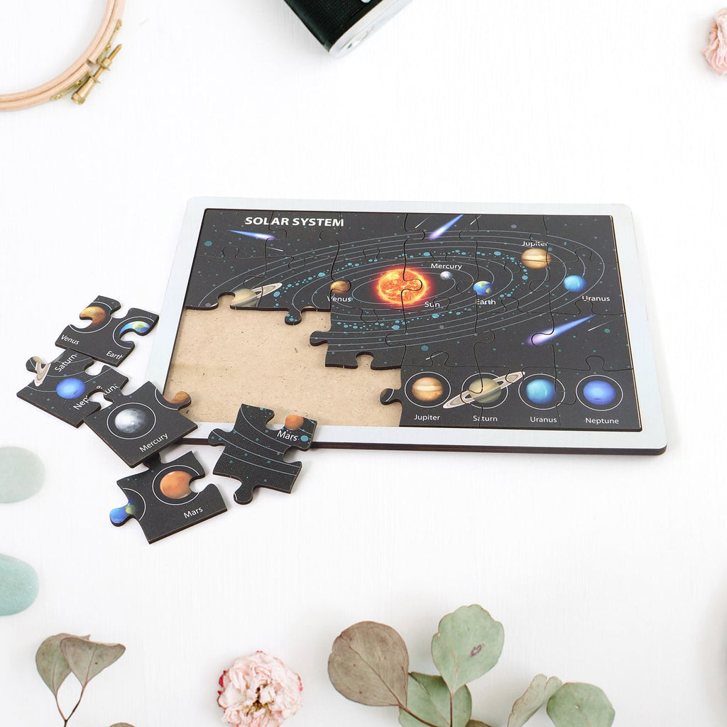 Solar System Model Puzzle Wooden Solar System Puzzle for Kids - (1 Set) – SALEOMAX