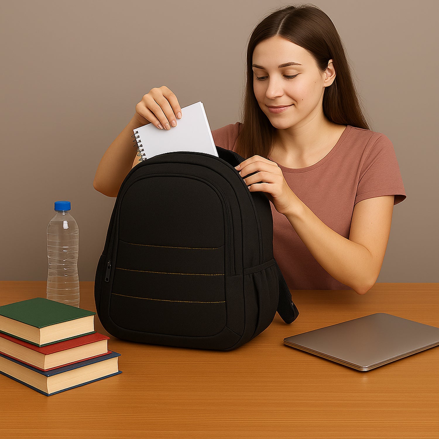 Laptop Bag Lightweight Water-Resistant with Pockets & Adjustable Strap