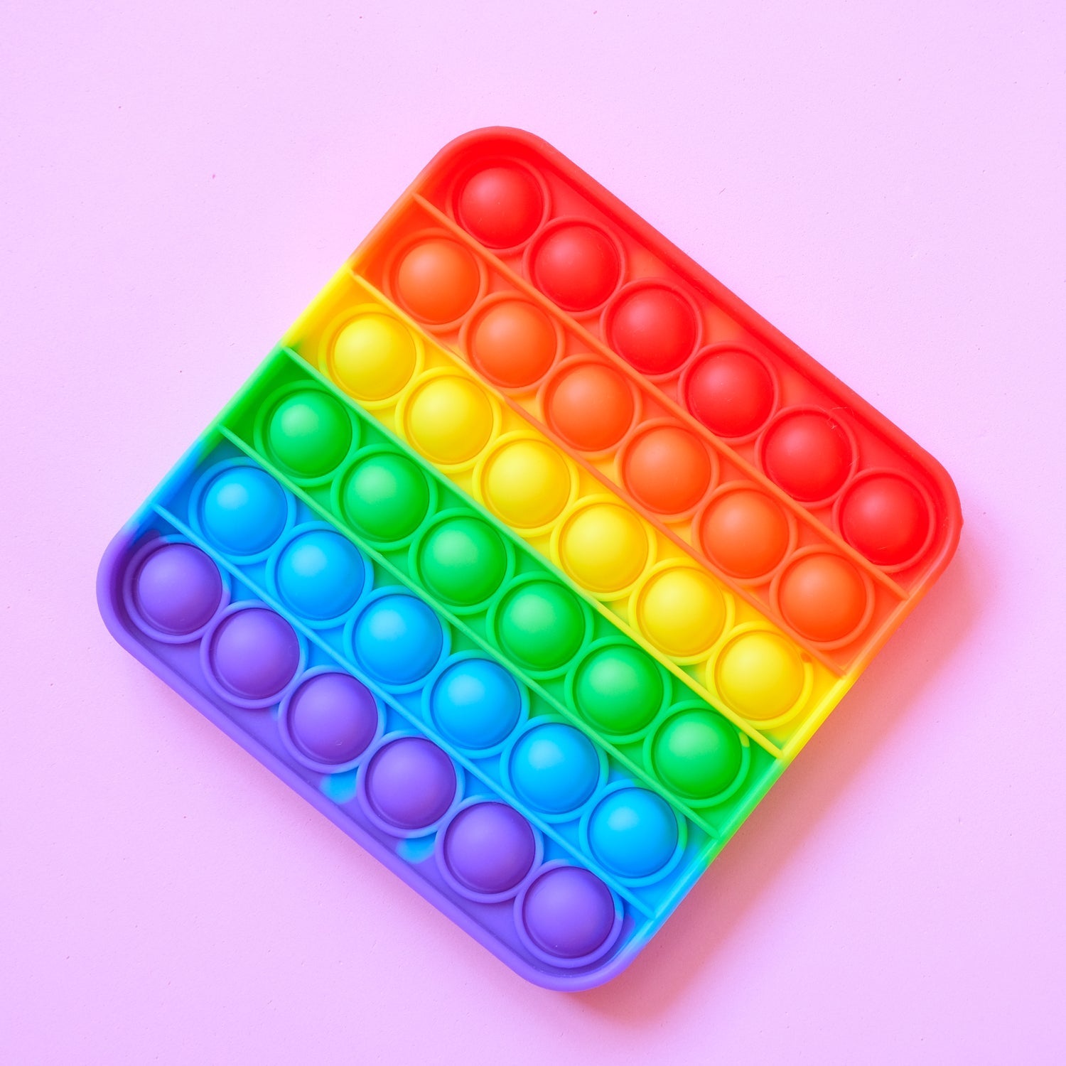 Square silicone toy for stress relief