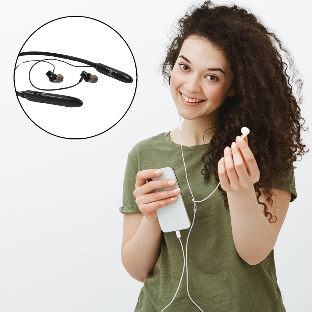 Bluetooth Wireless Neckband Earphones, 40H Playtime, IPX Water-Resistant, High Bass