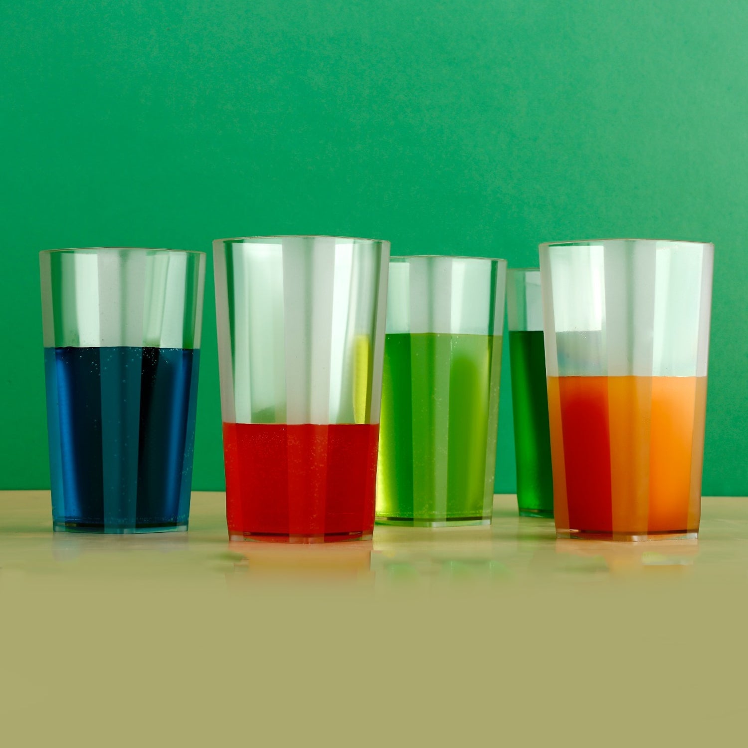 Unbreakable Stylish Plastic Glass Set