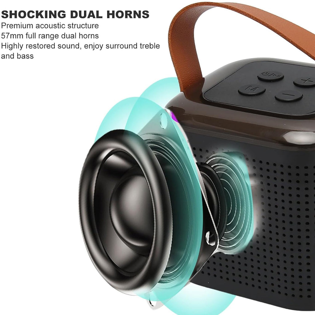 Wireless Karaoke Speaker & Mic Set | RGB Lights | Portable Bluetooth Speaker
