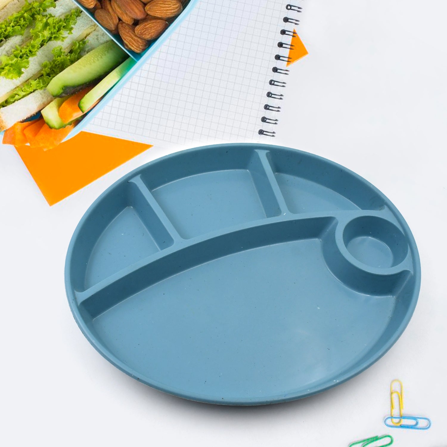 Biodegradable 5 Compartment Plate With Spoon for kids
