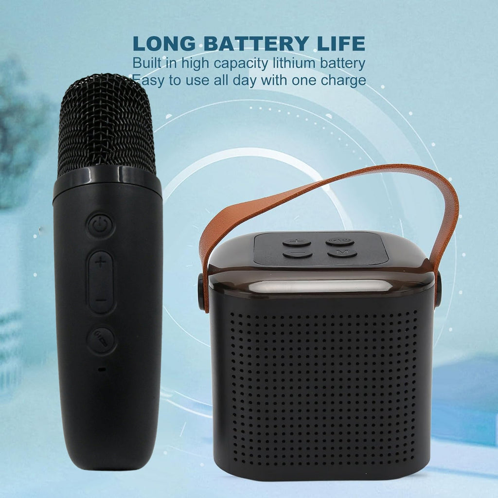 Wireless Karaoke Speaker & Mic Set | RGB Lights | Portable Bluetooth Speaker