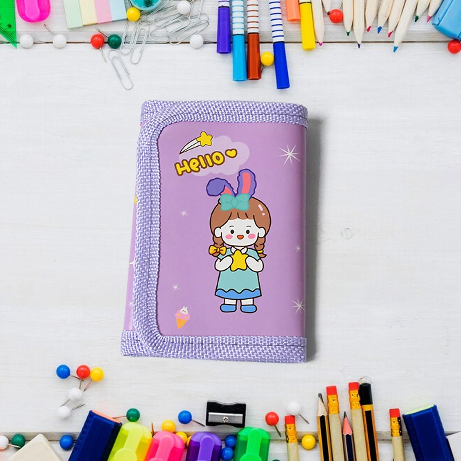 Stationery Set for Kids – 7-in-1 School Kit with Pencils, Eraser, Sharpener, Pouch & More (Pack of 7 Pcs)
