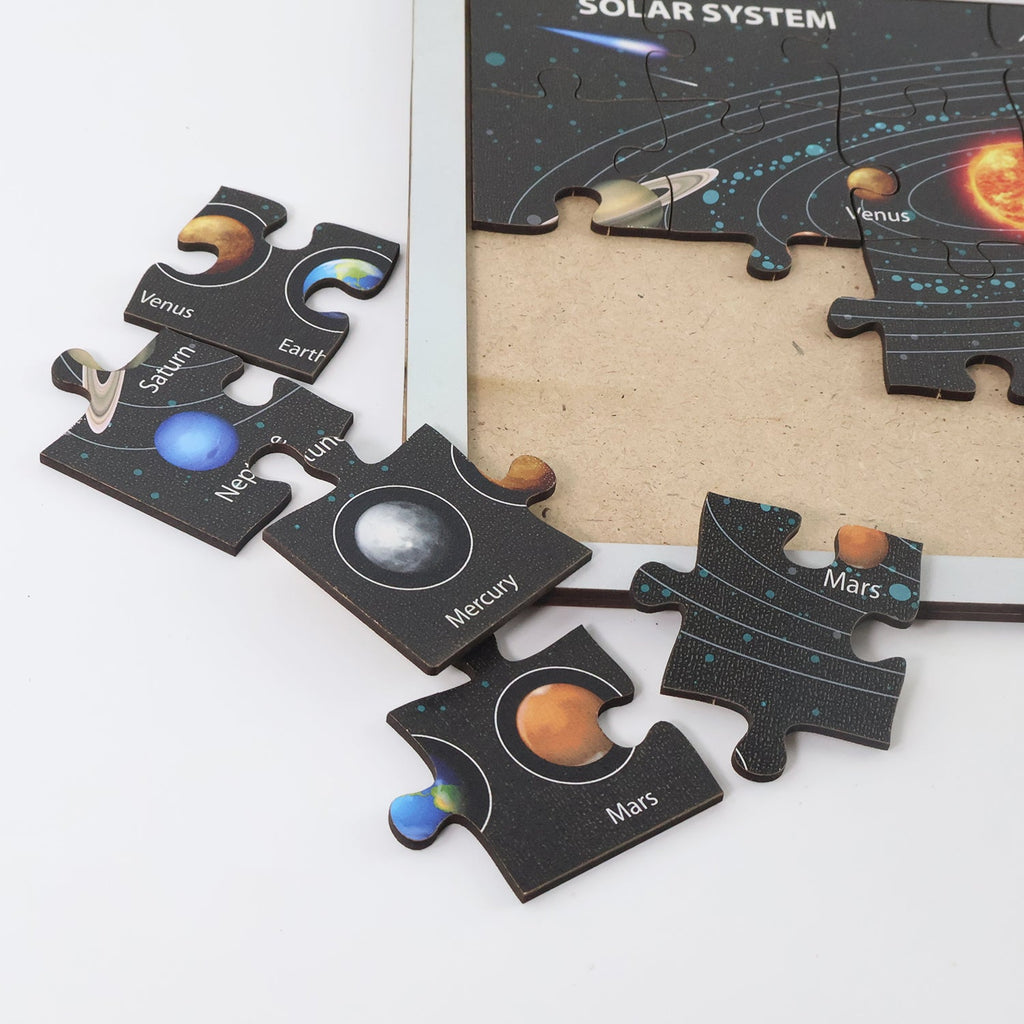Solar System Model Puzzle Wooden Solar System Puzzle for Kids - (1 Set) – SALEOMAX
