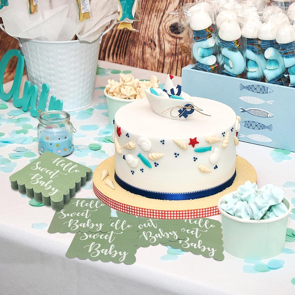 Hello Sweet Baby Party Paper Napkins (31 x 31 cm / 24 Pc)