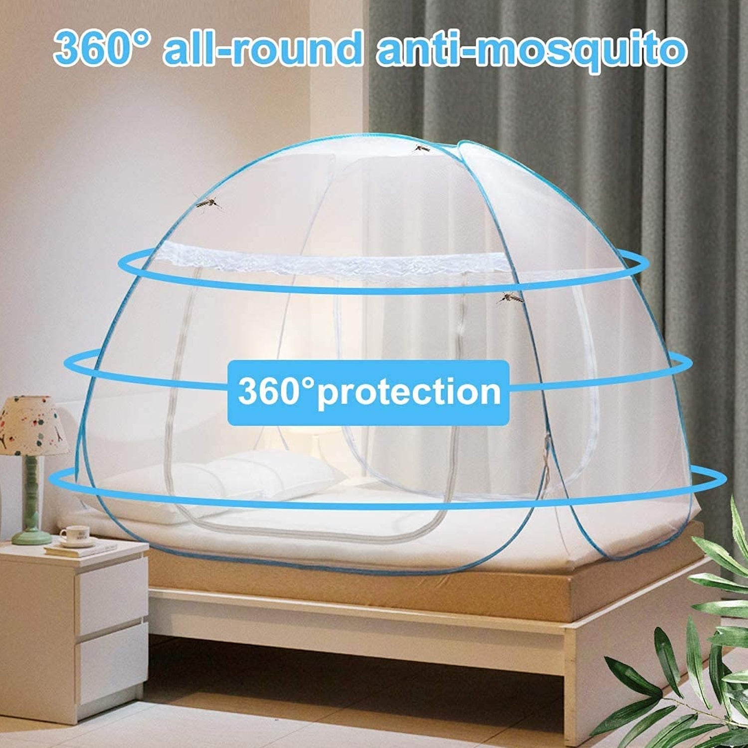 Premium Polyester Foldable Mosquito Net Tent (1 Pc)