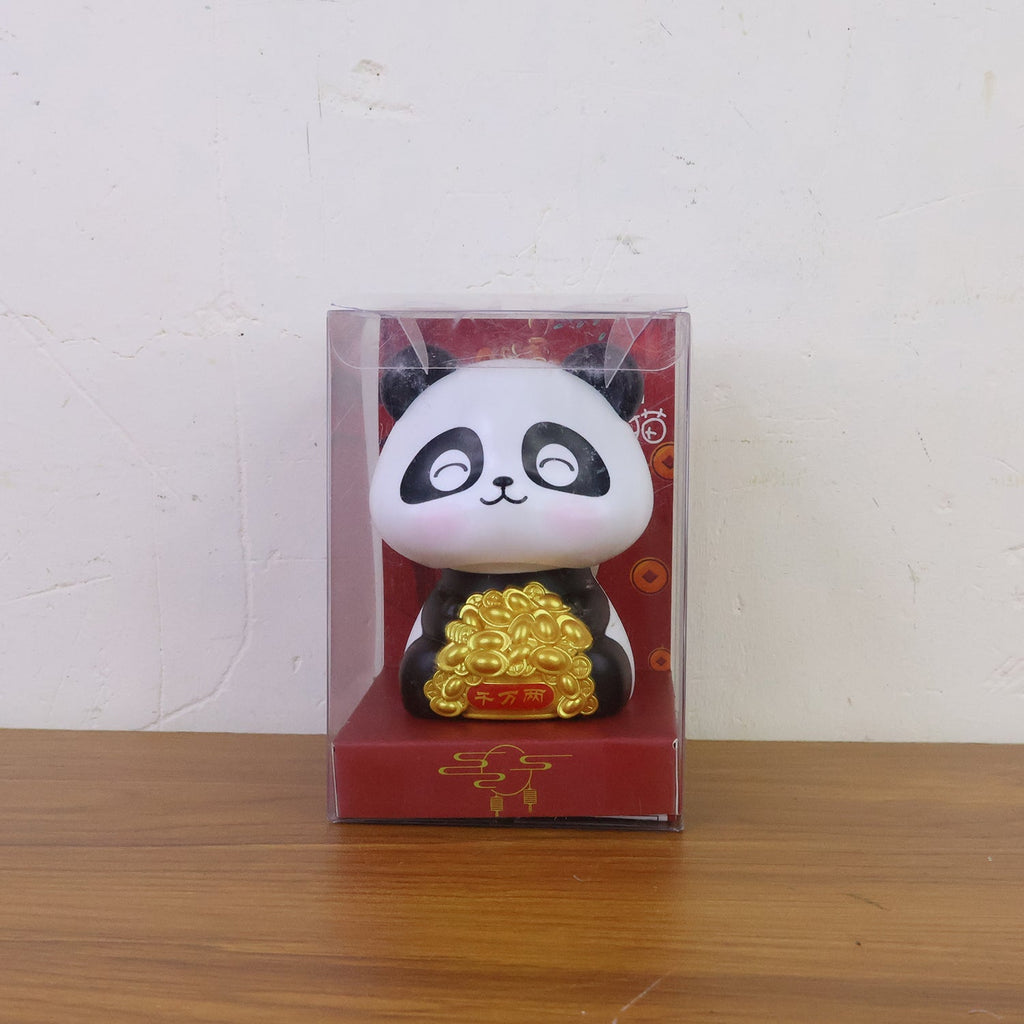 Solar Powered Moving Panda Car Dashboard Decoration – 1 Pc