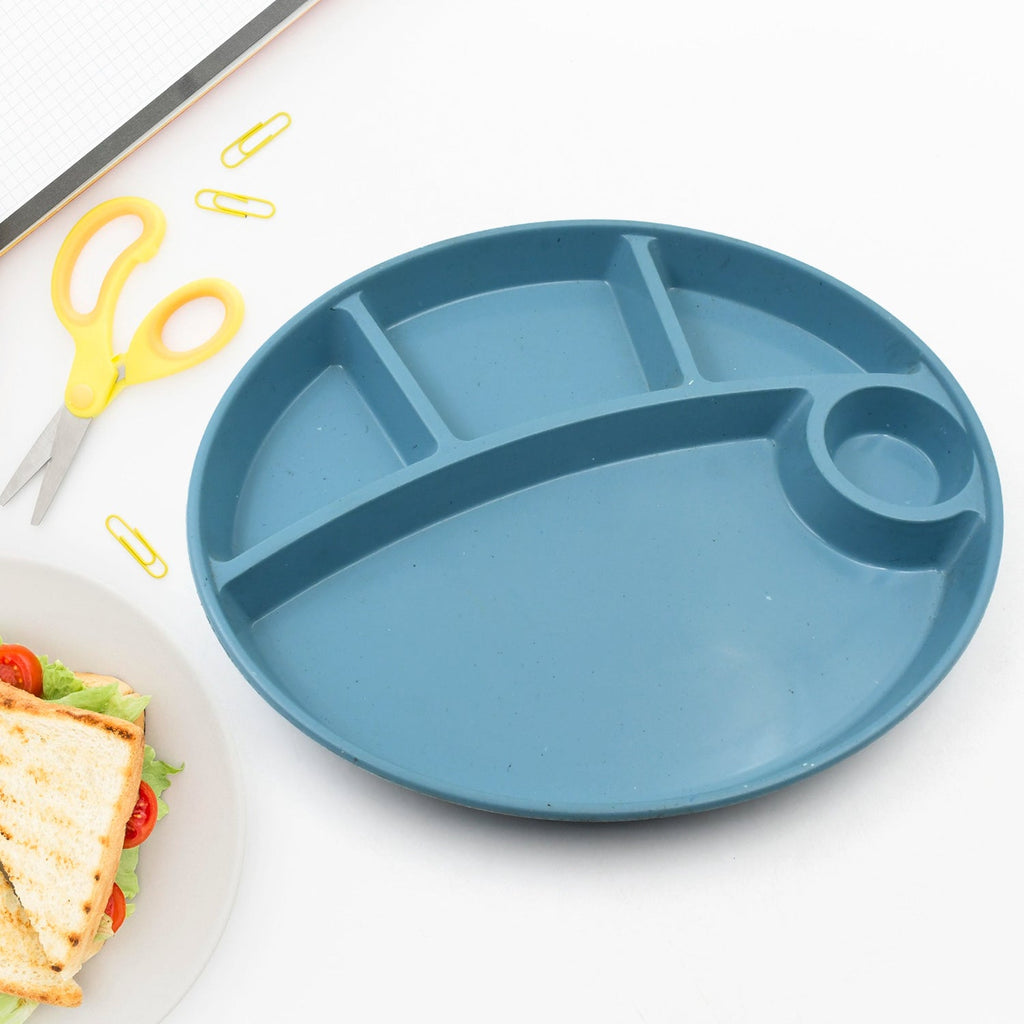 Biodegradable 5 Compartment Plate With Spoon for kids