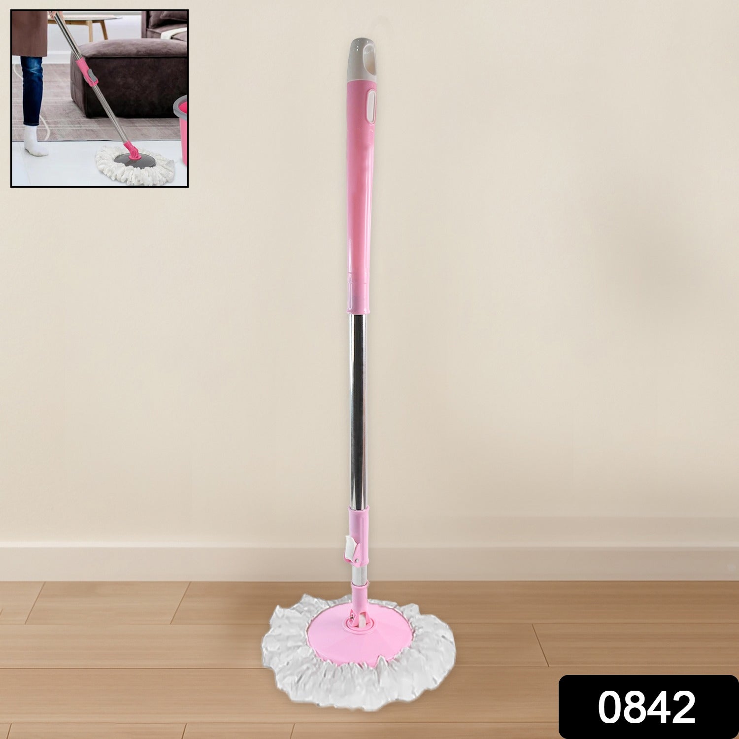 Stainless Steel 360 Degree Rotating Microfiber Mop