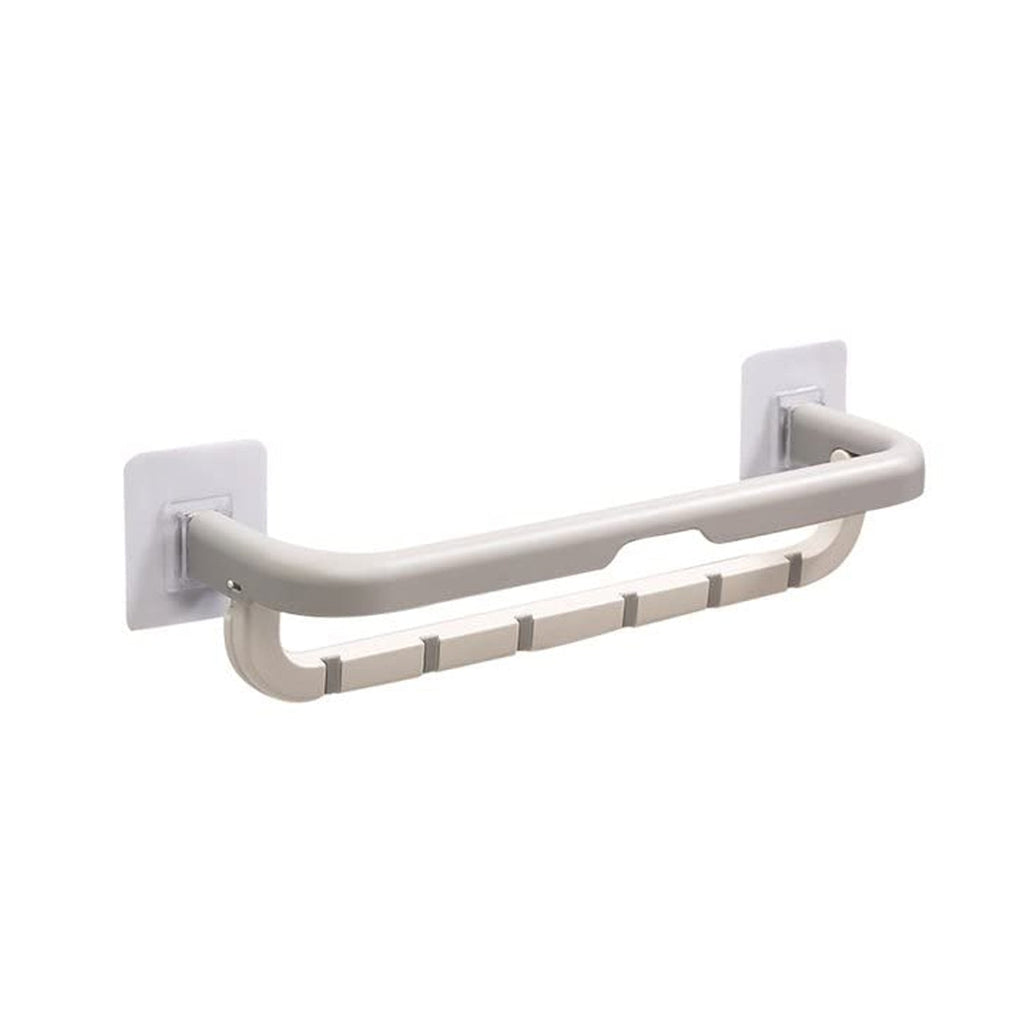 Towel Holder Double Bar with Adjustable Folding Shelf