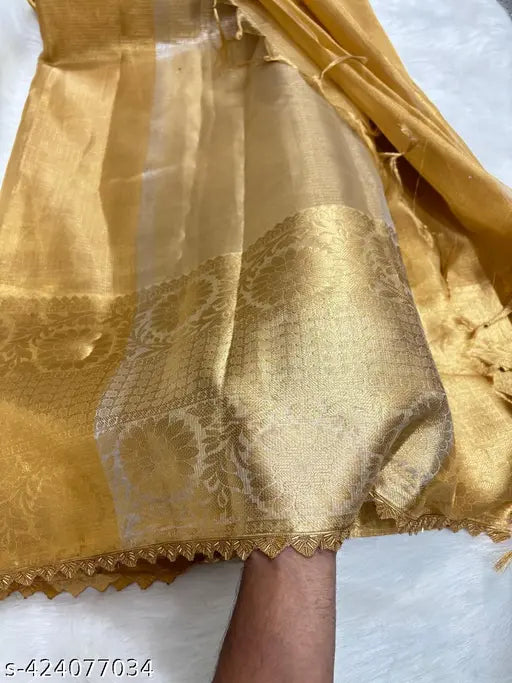 Kanchi Zari Saree with Lace Border