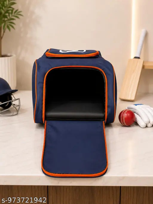 Premium Water‑Resistant Cricket Kit Bag – Spacious Backpack with Padded Straps (Navy Blue)
