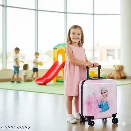 Cute Cartoon Elsa Kids Carry‑On Luggage | 20” ABS Hard Shell
