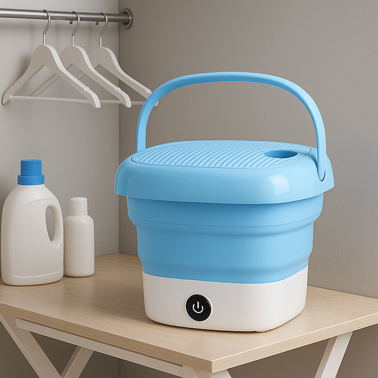 Portable Washing Machine, Mini Folding Washer and Dryer Combo, for Underwear, Socks, Baby Clothes, Travel, Camping, RV, Dorm, Apartment 