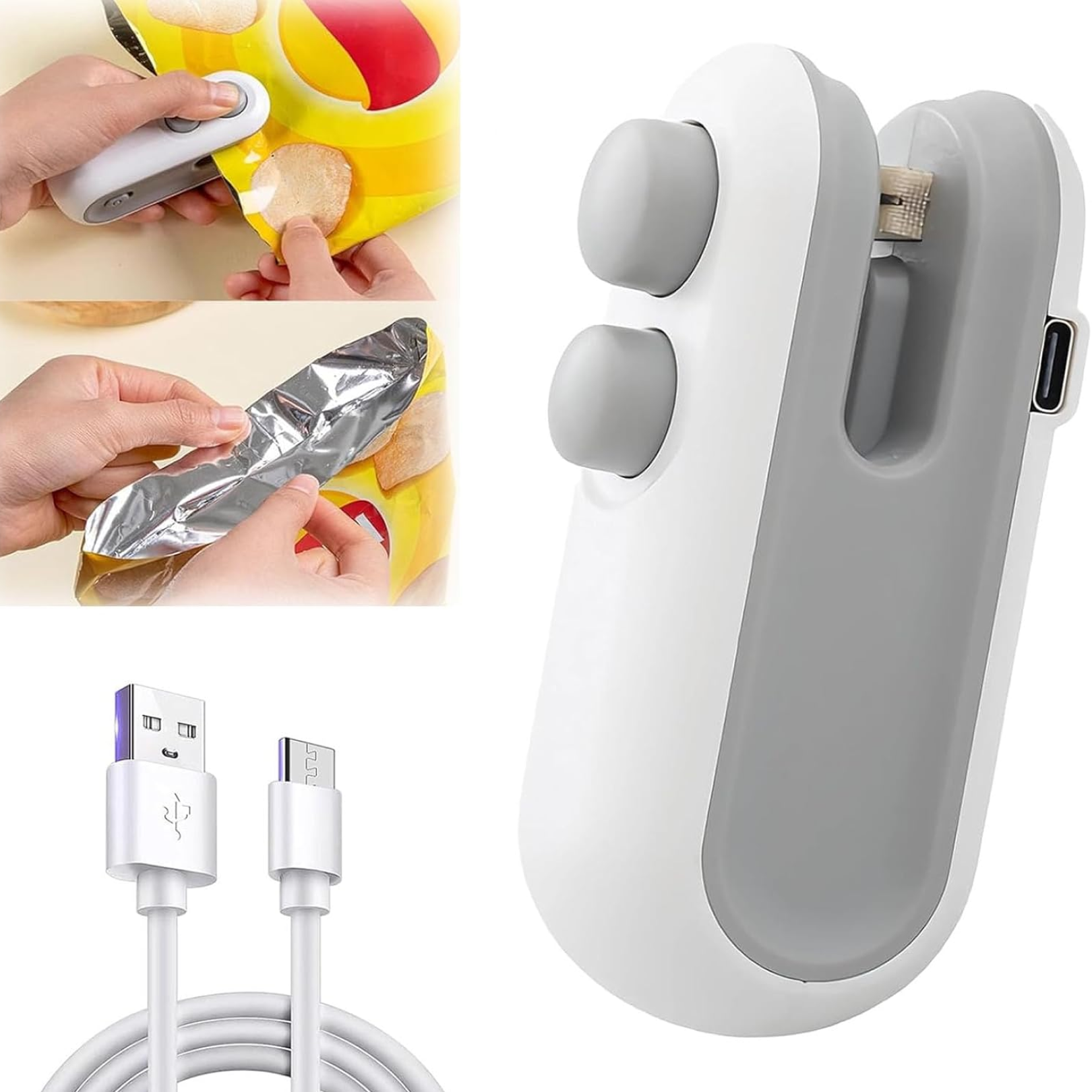 Mini Bag Sealer, 2 in 1 Seal & Cutter Heat Sealers