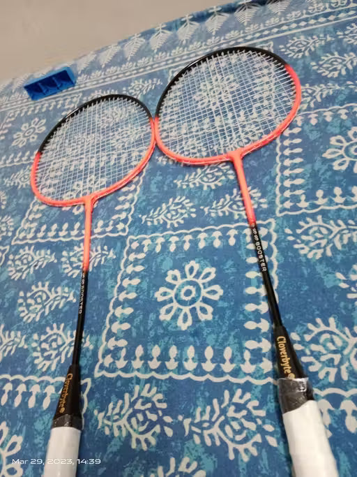 Badminton Kit – 2 Alloy Steel Rackets with 3 Nylon Shuttles & Cover