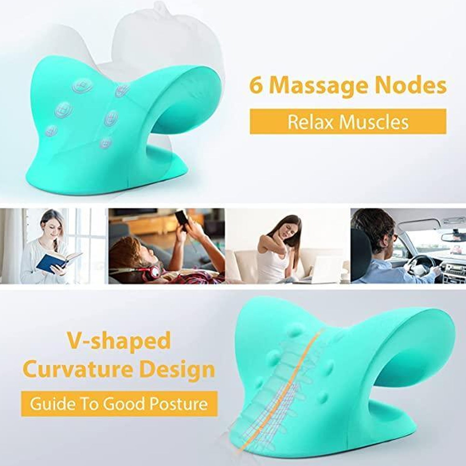 Neck and shoulder relaxer - Cervical pillow for neck pain