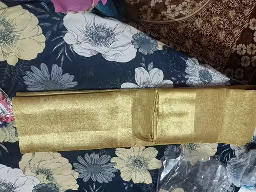Wedding Anniversary Tissue Banarasi Saree with Zari Border