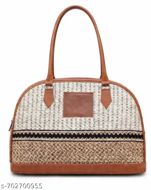 Women’s Jute Handbag | Large Textured Shoulder Bag