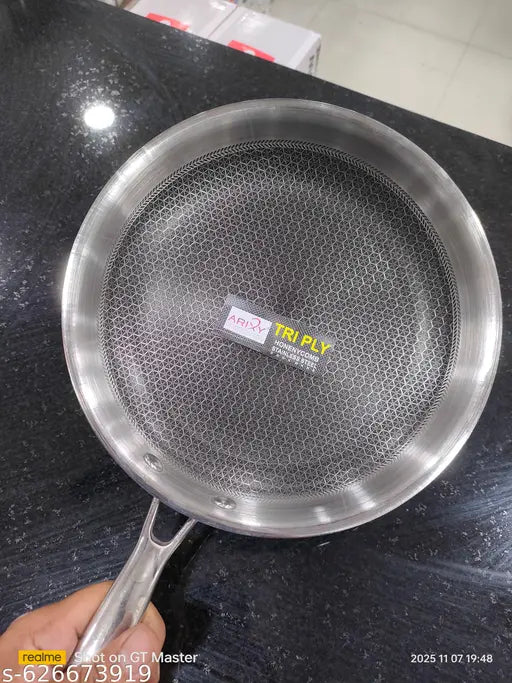 Premium Stainless Steel Honeycomb Frypan