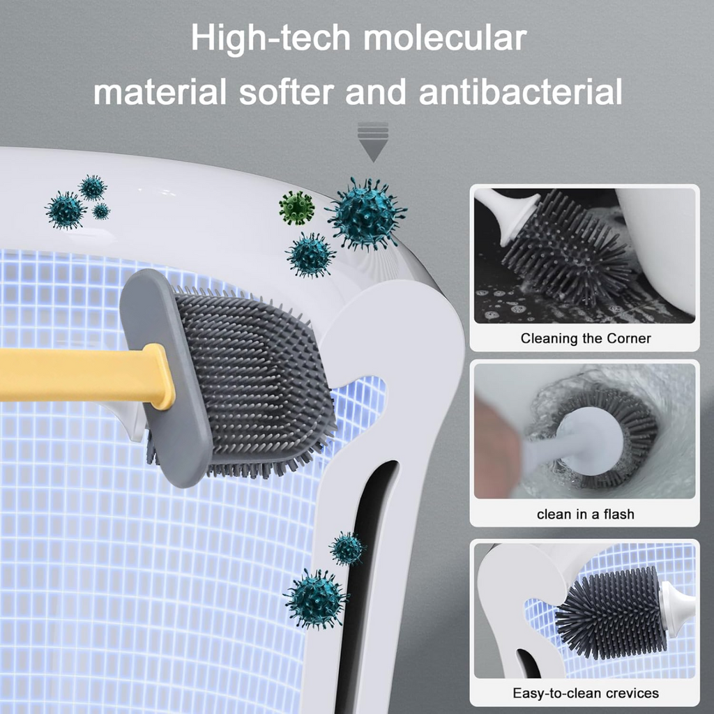 Silicone Toilet Brush with Holder