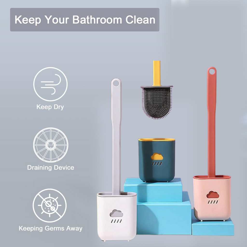 Silicone Toilet Brush with Holder