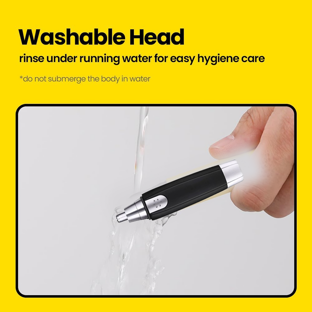 Ear and Nose Hair Trimmer, Sharp Steel Battery-Operated