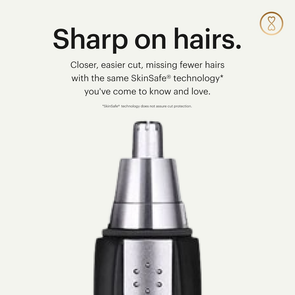 Ear and Nose Hair Trimmer, Sharp Steel Battery-Operated