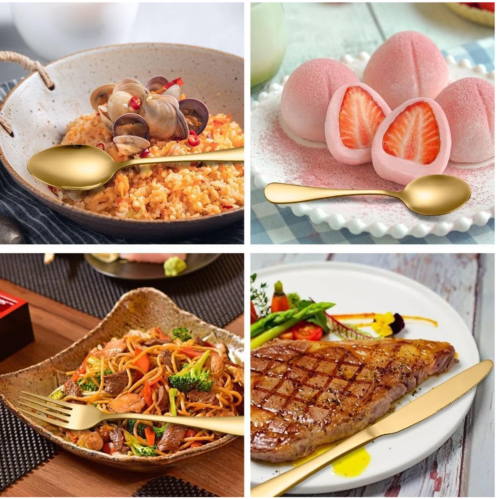 Premium Cutlery Set 24 Pcs with Oval Shaped Stand