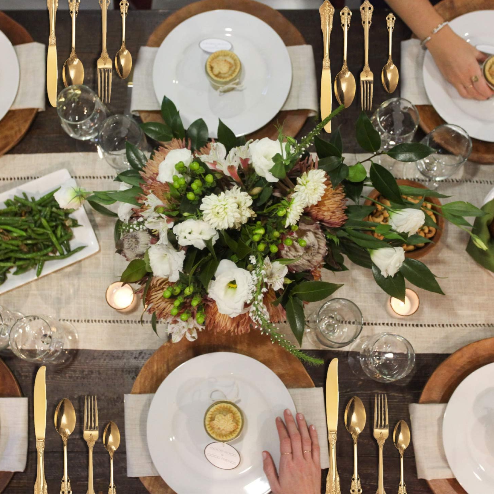 Premium Cutlery Set 24 Pcs with Oval Shaped Stand