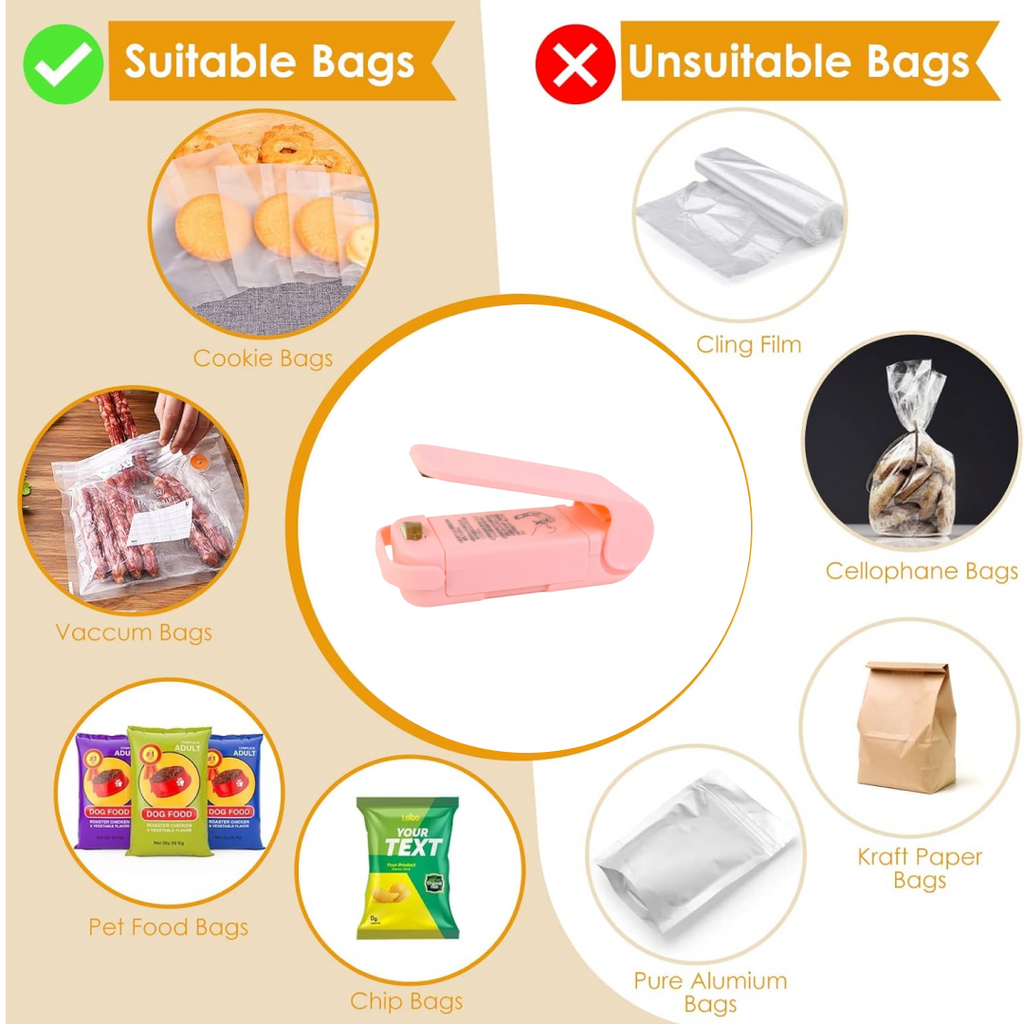 Mini Plastic Bag Sealer – Portable Heat Sealing Machine