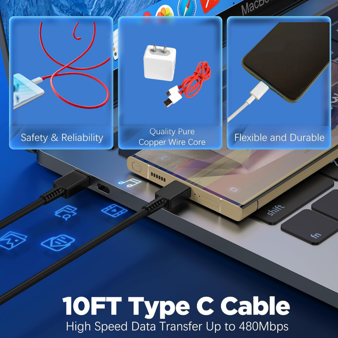 Super Fast Charger With Cable for All Devices