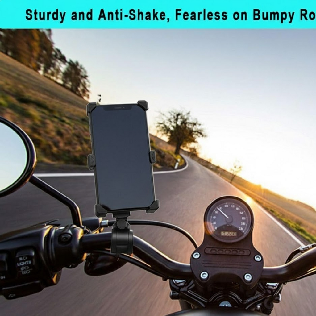 Mobile Phone Holder - Easy Adjustable Rear View Mount for Bike