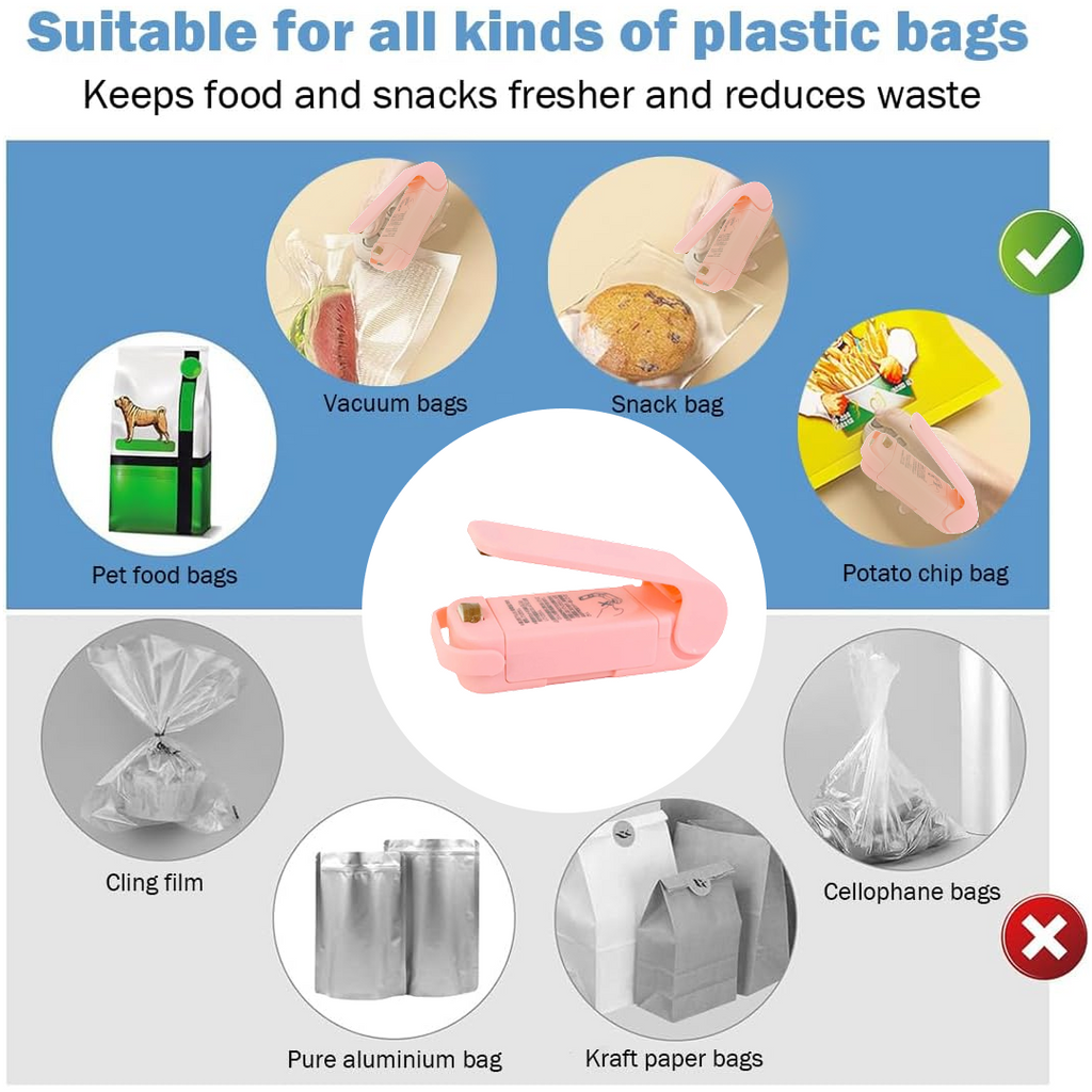 Mini Plastic Bag Sealer – Portable Heat Sealing Machine