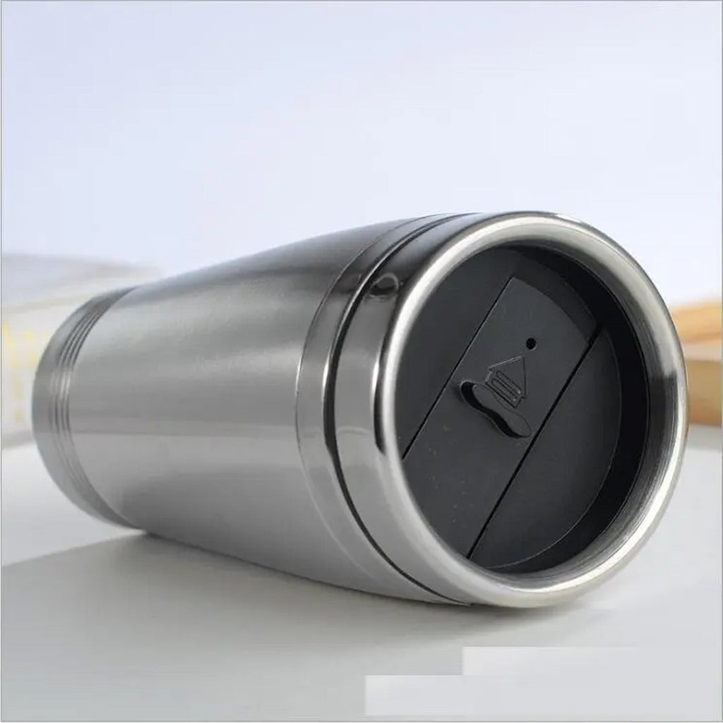 Stainless Steel Vacuum Glass Insulated Glass Coffee Cups, Tumbler (With Lid & Handle / 1 pc)
