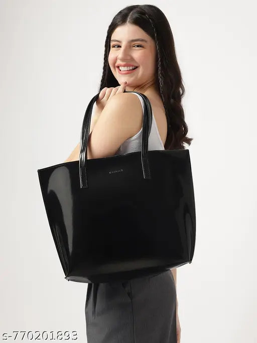 Women’s Glossy Shimmer Oversized Tote