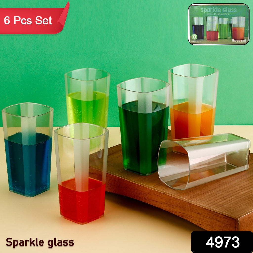 Unbreakable Stylish Plastic Glass Set