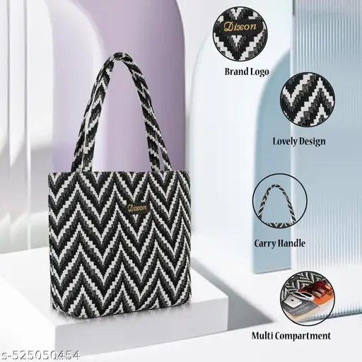 Casual Canvas Shoulder Tote Bag | Printed Handheld Women’s Handbag