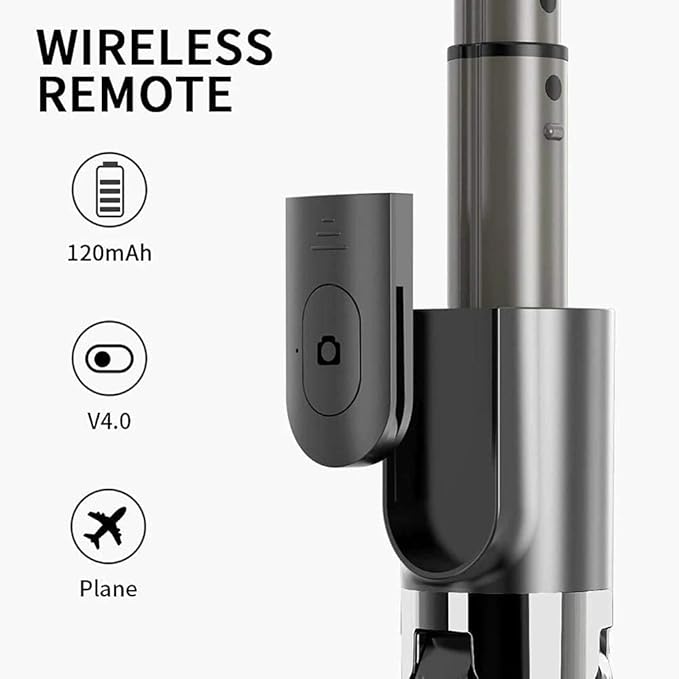 Gimbal For Phone Stabilizer Selfie Stick Tripod with Bluetooth Remote & 360° Rotation – Black